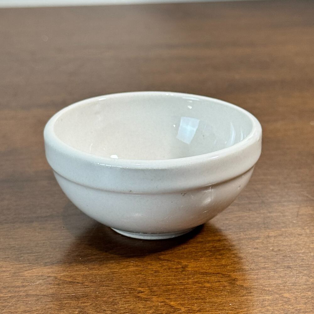 Vintage BALI White Porcelain Dipping Bowl Soy Sauce Condiment Dish
